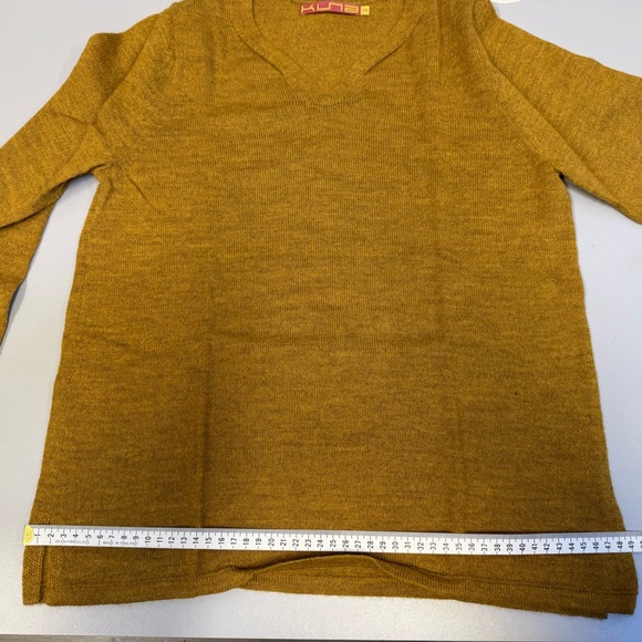 Kuna Baby Alpaca Sweater, Mustard/Gold, Pullover, V Neck, Sz S - Picture 12 of 13